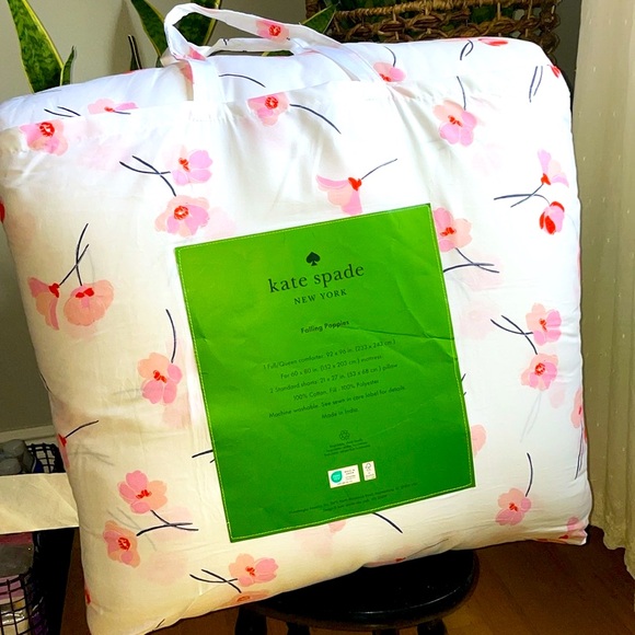 🌸Kate Spade Falling Poppies Comforter Set 🌸 NWT! Full/Queen Size - Picture 11 of 16